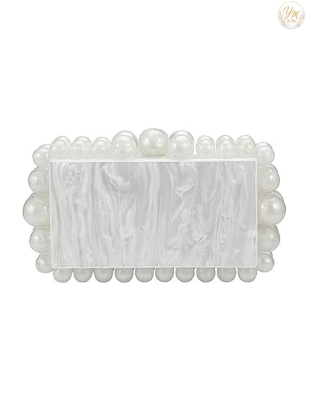 Acrylic Beaded Evening Clutch Purse Textured Retro Wedding Party Prom
